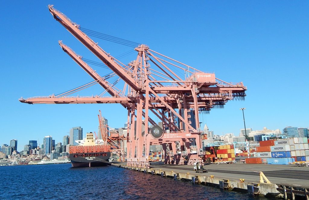 Port of Seattle, Washington. Source: Wikimedia Commons
