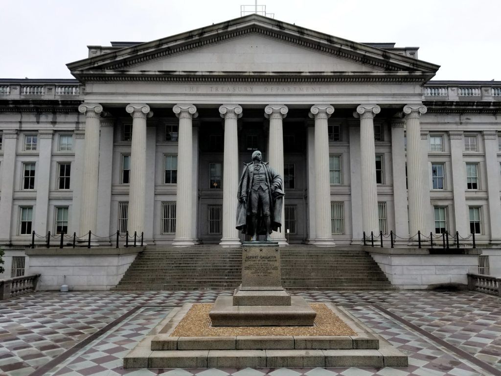 US Treasury Building in Washington DC